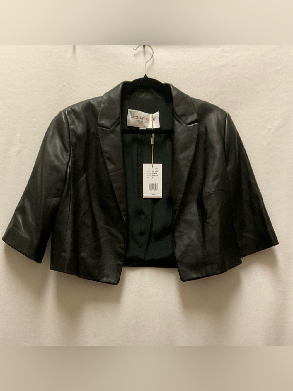 Michael Kors Black Cropped Leather Jacket